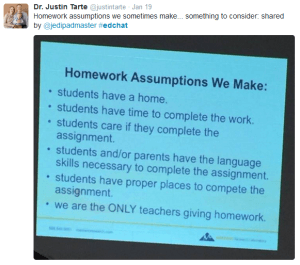 homework assumptions