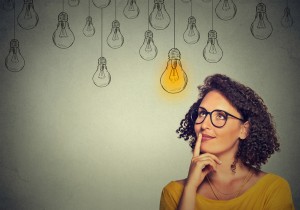 boost student thinking, thinking process, woman thinking, lightbulb thinking