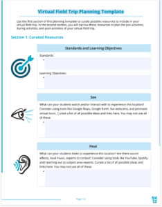 Virtual Field Trip Planning Tempalte